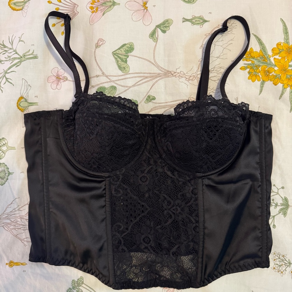 Sincerely Jules Black Lace Bustier Corset Top